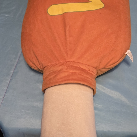 Jumbo Corndog Plush Bean Bag Stuffed Animal 50”  Classic Toy Carnival Bow Tie - Picture 8 of 16